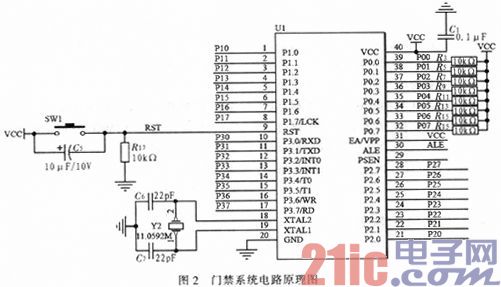 基于AT89S52的智能家居门禁系统的设计
