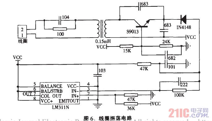 图6 线圈振荡电路