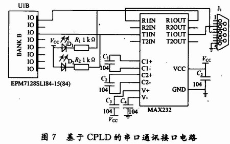 电磁扳机控制仪中的RS 232接口电路