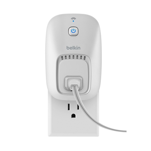 图2.Belkin WeMo Switch墙壁插座。以无线方式控制电视、照明灯、立体声音响、加热器、风扇等。