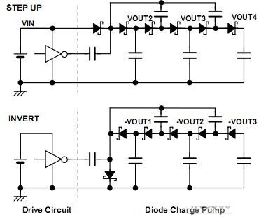 肖特基二极管组成的电荷泵多电压输出电路