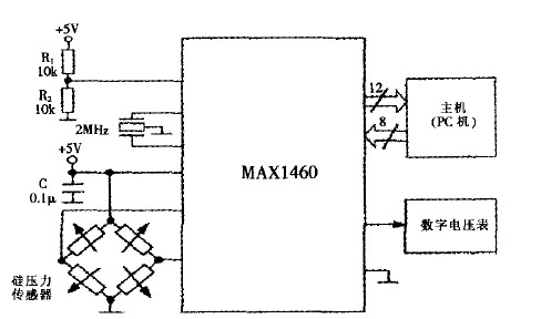 图1 硅压力传感器的电路图
