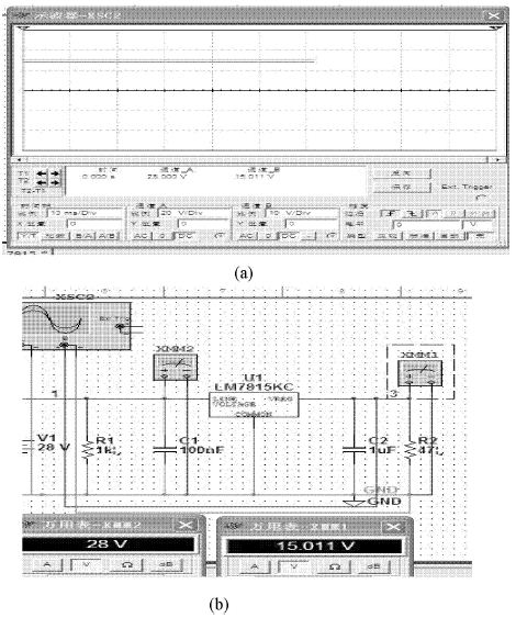 图7 LM7815稳压模块仿真图