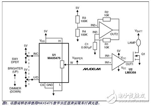 基于数字分压器的车灯调光节能设计方案