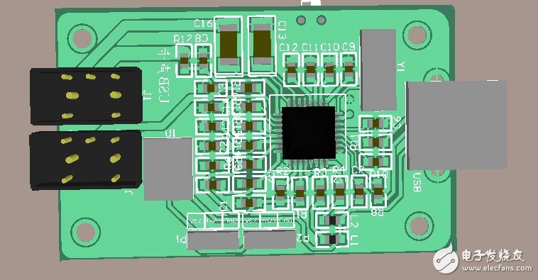 接下来是PCB的设计图：