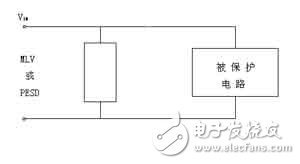 过压保护元件工作电路 