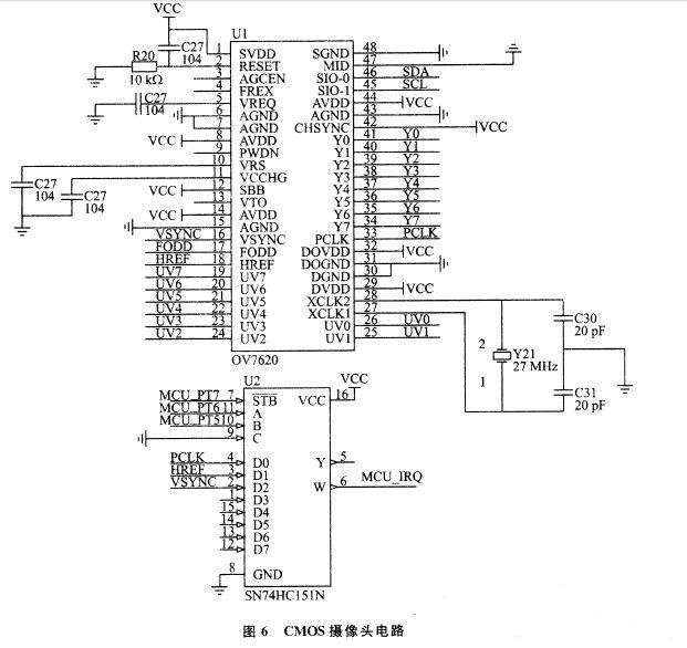 CMOS摄像头电路