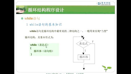 希赛教育等考学院C语言教程-循环结构程序设计_While语句