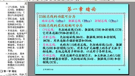 计算机组成原理第一章第四节总线技术