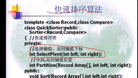 绝对经典之北大张铭老师 数据结构与算法 第7章 内排序3