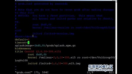 后盾网Linux视频教程33Linux系统启动引导器和单用户模式