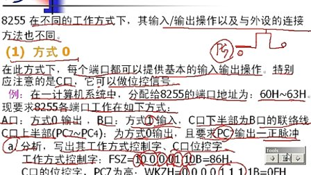 石油大学微机原理与接口技术 第九章第四节 可编程的并行输入/输出借口芯片8255A