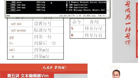 兄弟连Linux视频 5.1.文本编辑器Vim-Vim常用操作